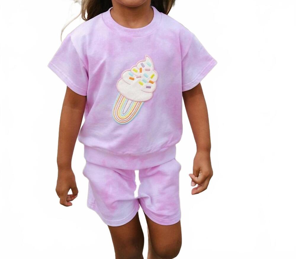 NEW PETITE HAILEY kids ice cream set in pink violet